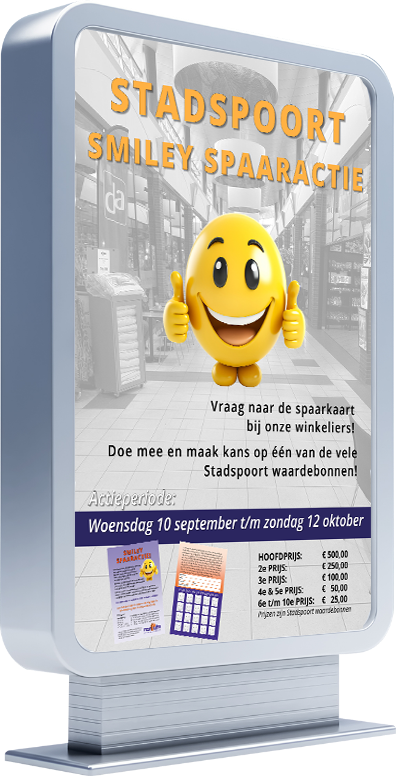 Smileys spaaractie winkelcentrum stadspoort ede