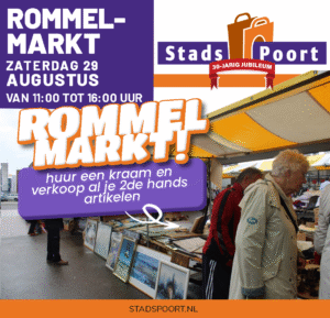 Rommelmarkt op de Stadspoort in Ede - Zaterdag 29 augustus 2026