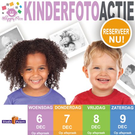 Kinderfotoactie Happy Pics de Stadspoort Ede